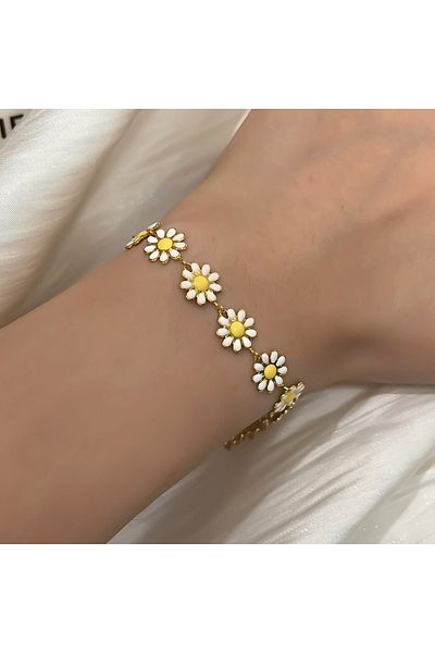 Choice Style C Sweet Daisy Flower Bracelet Fashion Personality Minimalist Aesthetic Flowers Charm Bracelet