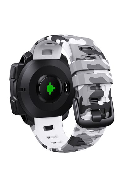 Choice For Instinct Camouflage White Silicone Watchband for Garmin Instinct Series - Instinct, Instinct 2,