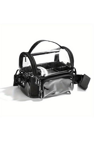 Choice Black YUNTES Women's Men Bags Salon Makeup Tool Backpack Hairdressing Storage Transparent Waterpro T