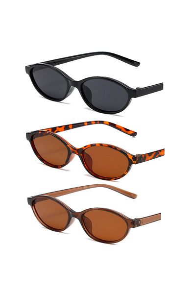 Choice MULTI set-145 Vintage Small Frame Ellipse Women Sunglasses Brand Black Round Cool Men Sunglasses Des