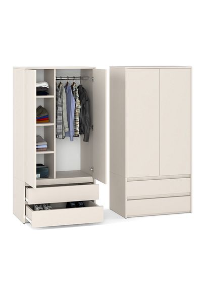 Meble SZAFA MODUŁOWA 90 CM W KOLORZE KASZMIR STYLOWA GARDEROBA DO SYPIALNI SALONU