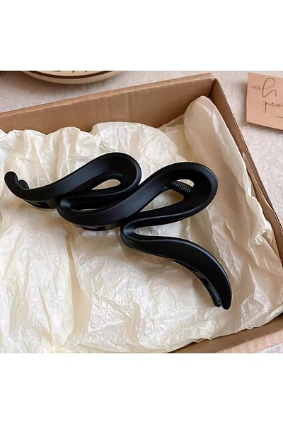 Choice Black Fashion Korean Solid Color Acrylic Wave Hair Claws for Women Simple Hair Clip High Quality Dai