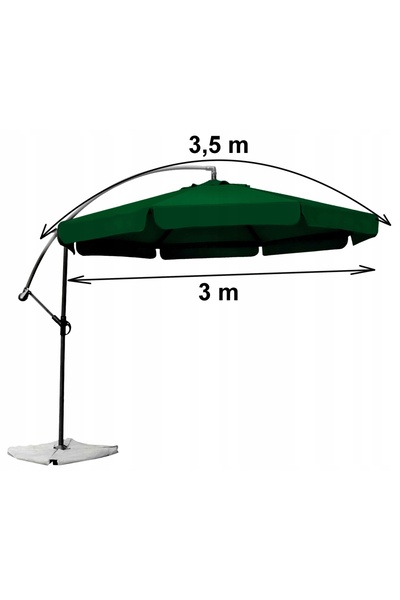 Kalama Umbrelă Cantilever Verde 3M