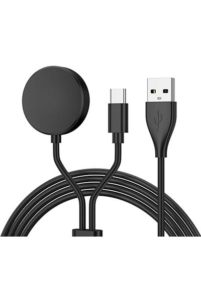 Choice Black 2-in-1 charger for Samsung Galaxy Watch 4/3/Active 2/Active USB smartwatch charger replacement