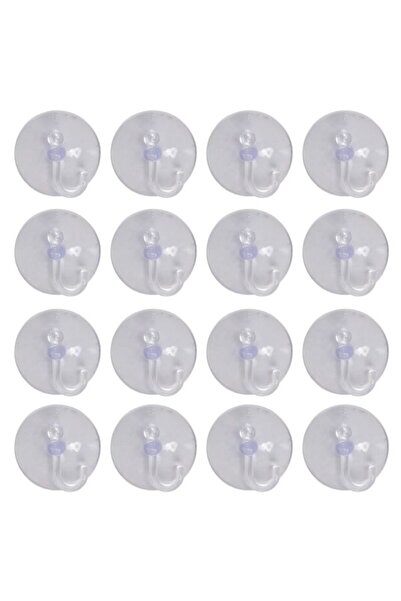 Carrefour Set of 20 Suction Cups with Hooks, Transparent