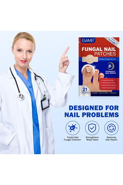 Choice 21Pcs Waterproof Toenail Fungus Patch Nail Repair Patches Ingrown Correction Sticker for Discolor...