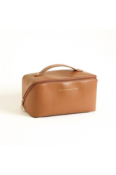 Choice Brown Cosmetic Bag New Portable Female Travel Large Capacity Wash Bag Cosmetic Storage Bag Box