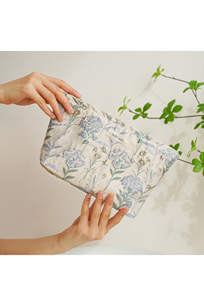 choice2 Blue bouquet Women's Makeup Bag, Blue Bouquet, Large Capacity Sanitar...