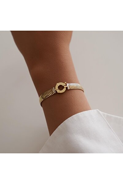 ALTINTAŞ KUYUMCULUK Kilitli Mega Yılan Altın Bileklik