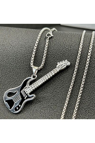 Choice 51cm-60cm 1 Punk Style Necklace for Men Guitar Pendant High Quality Rock Hip Hop Personality Men's N