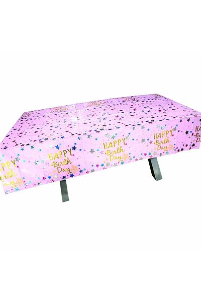 OEM Fata de masa pentru petrecerea de ziua de nastere, model Happy Birthday, 183 x 137 cm, 2260-13