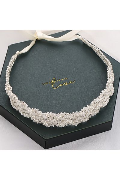 Choice Silver Luxury Crystal Hair Vine Headband Tiara For Women Bride Party Rhinestone Bridal Wedding Hair