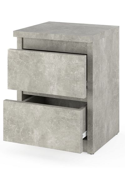 Meble Szafka Nocna 30 CM Beton 2S Stolik Nocny Nakastlik Do Sypialni