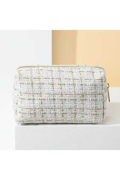 Choice Beige Fashion Women Clutch Makeup Bag Cosmetic Storage Bag Large Capacity Portable Travel Toiletries