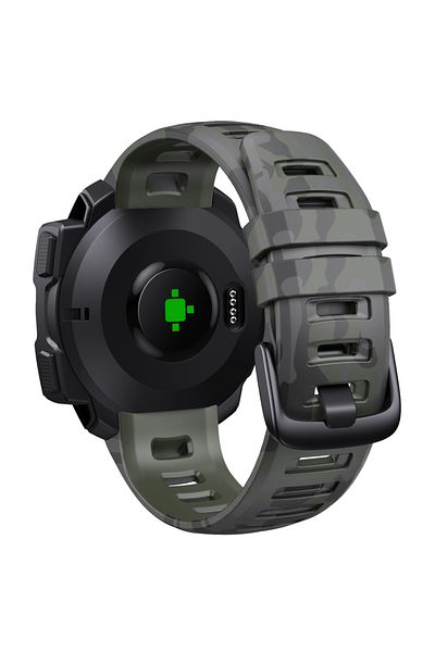 Choice For Instinct Camouflage Green Silicone Watchband for Garmin Instinct Series - Instinct, Instinct 2,