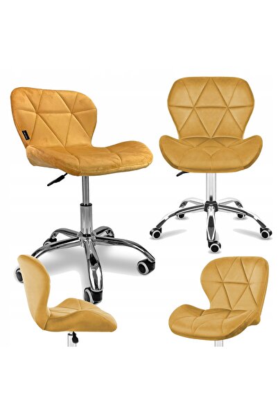 Kalama Scaun rotativ RIVELLO VELVET GALBEN