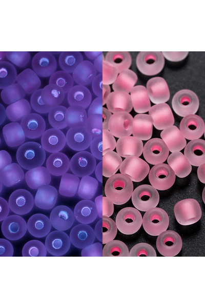 Choice7 3mm X 600Pcs Rose red 600pcs 3mm Luminous Glass Seed Beads Glow In Th...
