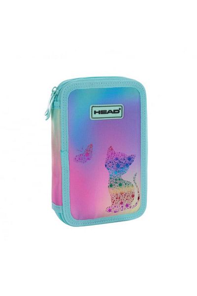 Astra Unfilled Pencil Case with 2 Compartments - Head Kitty Ombre