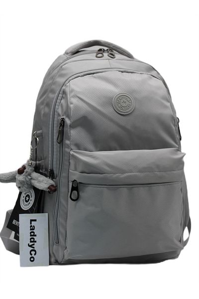 LaddyCo Modern Casual School Backpack Water Resistant Unisex School Bag 2500 Gray