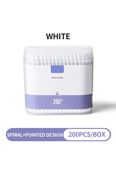 Choice1 أبيض 200 قطعة/صندوق - أعواد قطنية عالية الجودة ذات طرفين - مناسبة للت...