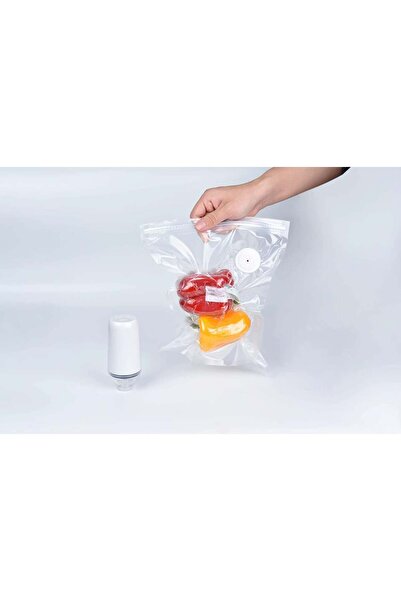 BRIBENTA vacuum sealer set with 6 bags, white, 5W