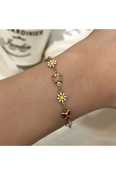 Choice Style B Sweet Daisy Flower Bracelet Fashion Personality Minimalist Aesthetic Flowers Charm Bracelet