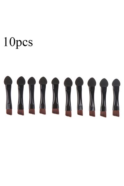 Choice 10pcs 10 Pcs Double Head Makeup Brush Aluminum Tube Bevel Eyebrow Brush Mini Dual Purpose S