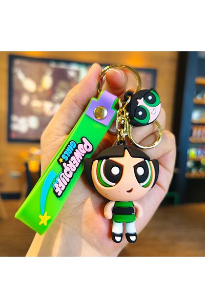 Choice 6 cm B Cartoon Powerpuff Girls Key Chain Pendant Car Key Chain Bag Pendant