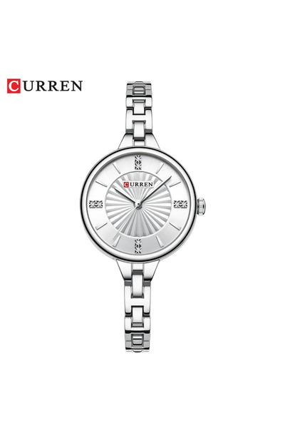 Curren silver white Luxury Brand Watch for Women Waterproof Diamond Elegant Ladies Watch Original Qu