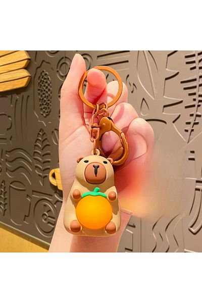 Choice 6 cm Brown Simulation Capibara Anime Lighting In The Dark Toy Kawaii Cute Mini Doll Warm Light Keyri