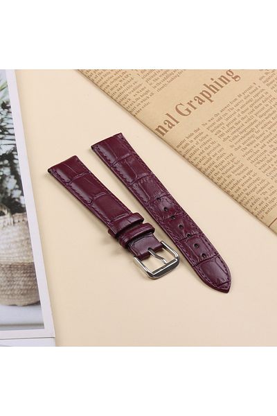 Choice 20mm Violet 18mm 20mm 22mm 24mm Genuine Leather Watchband Crocodile Pattern Straps Mens Replacement