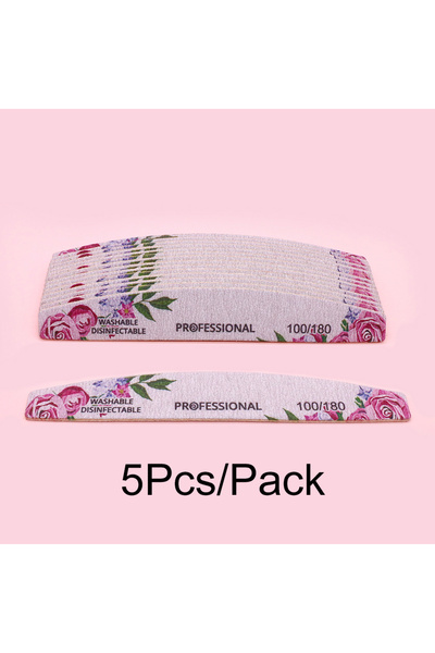 Choice 5 قطع 5/10/50 قطعة مبرد أظافر فائق النحافة، مبرد أظافر احترافي مزدوج الجوانب لفن الأظافر