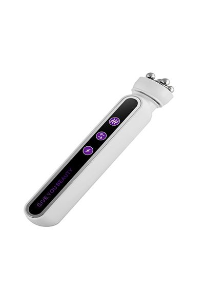 Choice Blue EMS Heated Facial Roller Massager LED Phototherapy Rotary Massage Heating Introduction For Fine