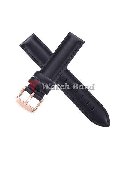 Choice 13mm Black-Gold Universal Leather Strap for DW Daniel Wellington Watch Band 12/13/14/17/18/19/20/22m