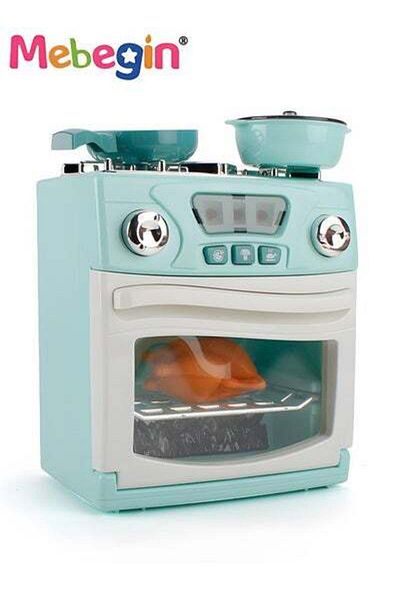 MEBEGIN Kids Oven Toy with Roast Duck, Easy Bake Oven Toy Kitchen Set, Fun Toy Microwave, Role Play Toy