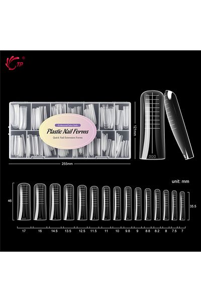 Choice A-150pcs TP 150pcs Dual Forms Nails Widen Quick Building UV Gel Mold Full Cover Nail Extension Forms