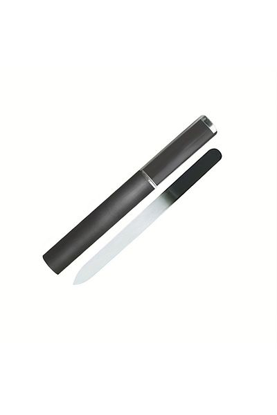 Choice Black Crystal Glass Nail File Colorful Manicure File Medium Manicure Polishing File Abs Tube