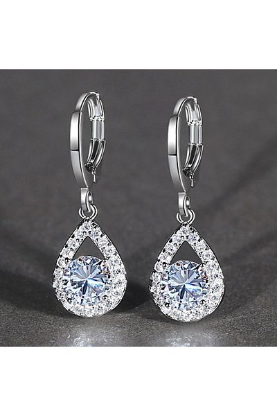 Choice E137 Huitan Waterdrop Shaped Drop Earrings for Women Simple and Elegant Lady's Ear Accessories Daily