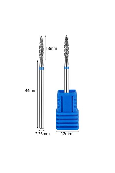 Choice DEEP BLUE 1Pcs Nail Drill Bits Diamond Flame Tornado Milling Cutter Cuticle Rotary Burr Manicure Ped