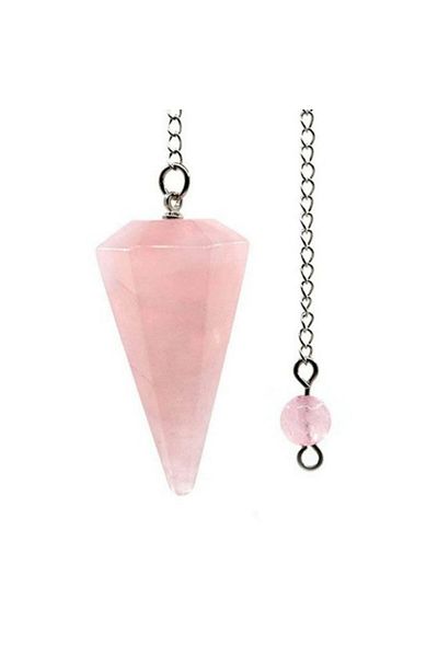 Choice Pink Crystal Natural Stone Quartz Agates Pendant Reiki Healing Cone Amethyst Charm Pendulum Pendants