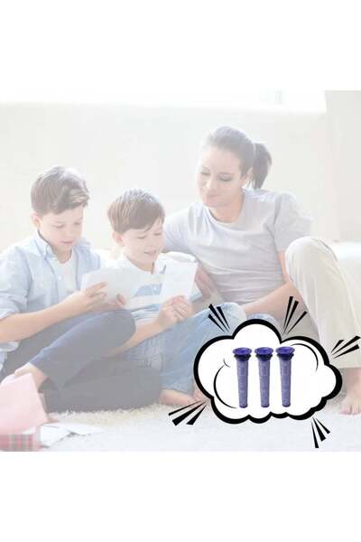 ABC Set de 2 filtre și o perie pentru aspiratorul Dyson, albastru închis/galben