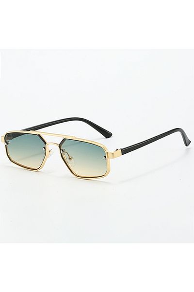 Choice green yellow Fashion Rectangle Sunglasses Women Brand Designer Eyewear Vintage Small Frame Sun Glass