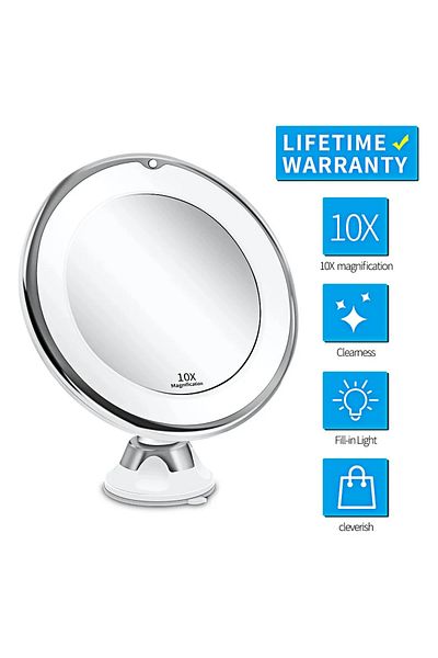 Choice WHITE 10x Magnifying Vanity Mirror with Lights Touch Screen LED Lighting Dressing Makeup Lamp Bottom