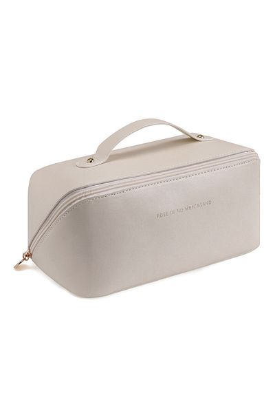 Choice White PU Fashion and Convenient Makeup Bag, Travel Storage Bag, Large Capacity Toilet Bag, Hand Boos