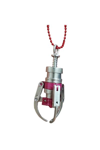 Choice Red ZZ Creative Press Type Catch Dolls Claw Model Keychain Mini Simulation Claw Machine Decompressio