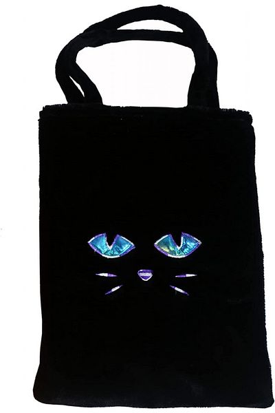 OEM Set of 2 Halloween candy bags, plush, black/orange, 30 x 40 cm