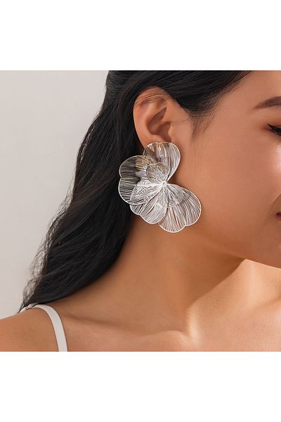 Choice B00K1BK03523 Lacteo Creative Multi Layer Petal Flower Stud Earrings for Women Trendy Classic Floral