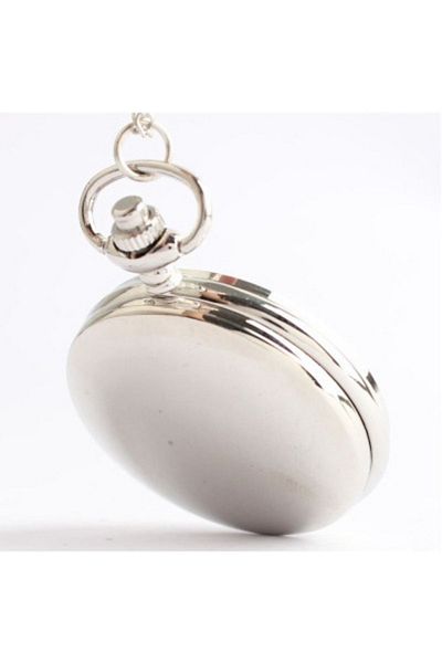 Choice silvery Vintage antique pocket watch Versatile alloy quartz chain pocket watch
