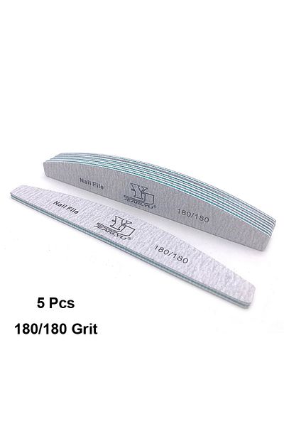 Choice Grit-180 5Pcs/Lot Nail File Mix Color Limas 80/100/150/180/240 Grit Professional Sandpaper Cuticle R