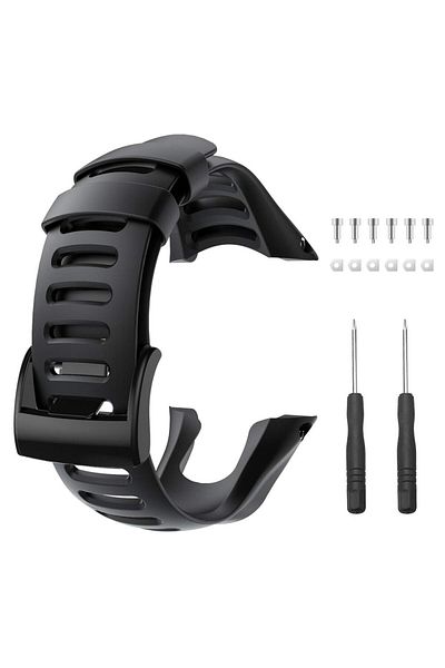 Choice Black Compatible with Suunto Ambit 3 Watch Band, Soft TPU Replacement Sport Strap Accessory Wristban